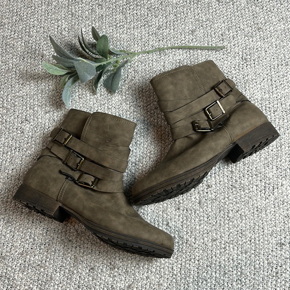 JustFab Shoes - Just Fab booties with Buckles